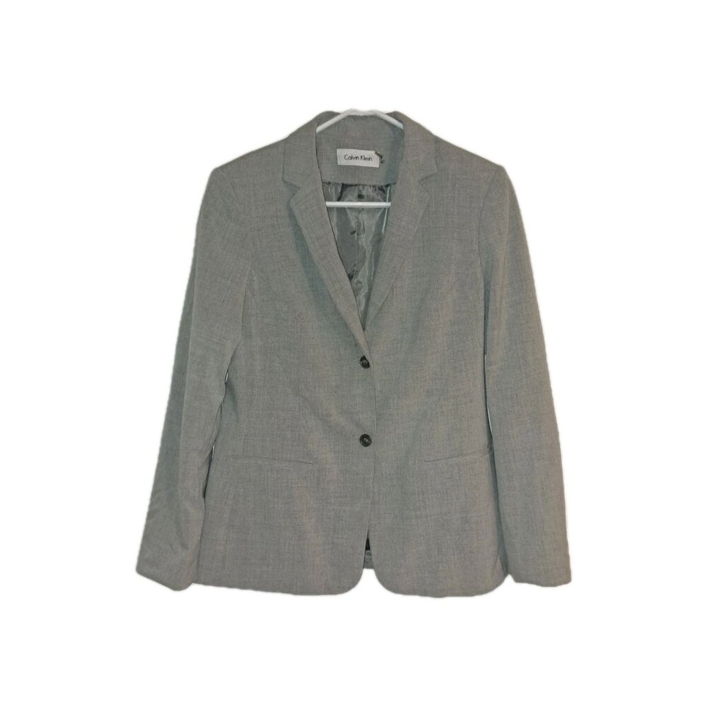 Calvin Klein Women’s Gray Size 8 Suit Jacket Blazer